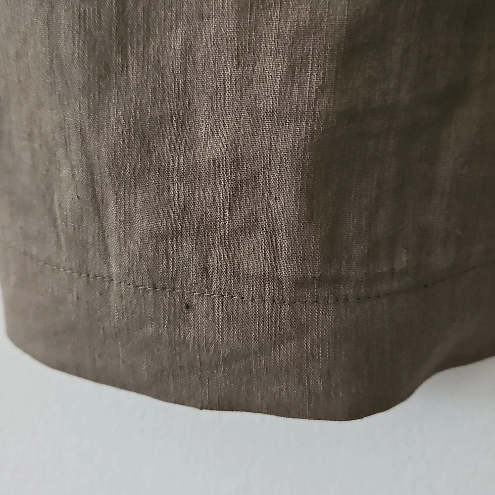 Babaton Cropped Linen-blend Pants In Morel Size‎ Small